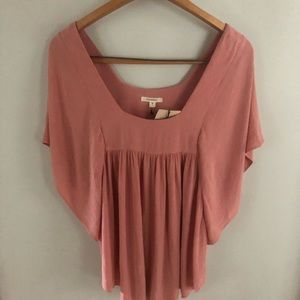 Suunday NWT flutter sleeve terra cotta top small
